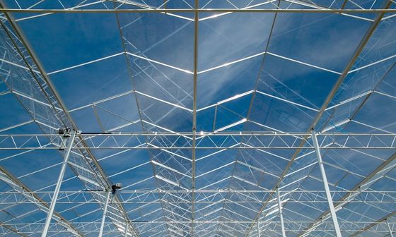 โรงเรือนกระจกโปร่งใส พร้อมท่อปูนอัลลูมิเนียม